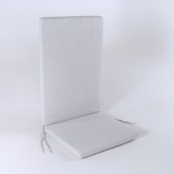 Almofada para poltrona reclinável de jardim Olefina cinza claro, removível, Tamanho 114x48x5 cm