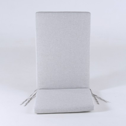 Pack de 6 almofadas para poltrona de jardim reclinavel Olefina cor cinza claro removivel tamanho 114x48x5 cm