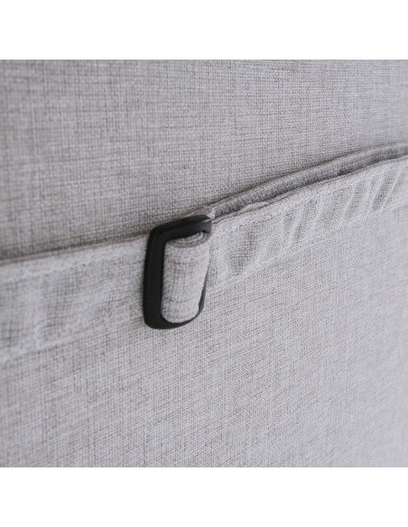 Pack de 6 almofadas para poltrona de jardim reclinavel Olefina cor cinza claro removivel tamanho 114x48x5 cm