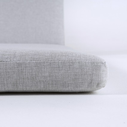 Almofada da espreguicadeira de olefina para exterior cor cinza claro removivel tamanho 196x60x5 cm