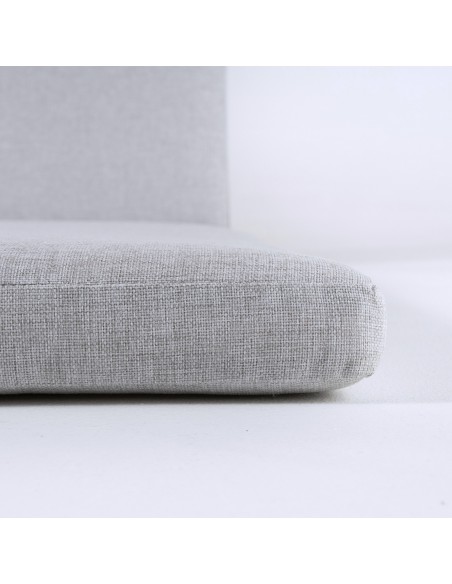 Almofada da espreguicadeira de olefina para exterior cor cinza claro removivel tamanho 196x60x5 cm