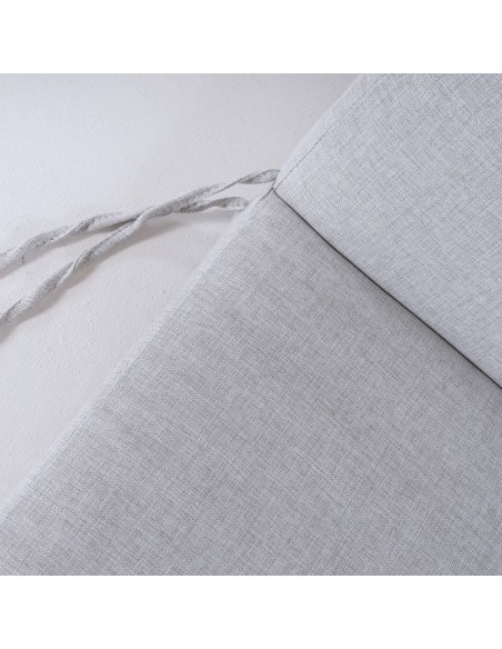Almofada da espreguicadeira de olefina para exterior cor cinza claro removivel tamanho 196x60x5 cm