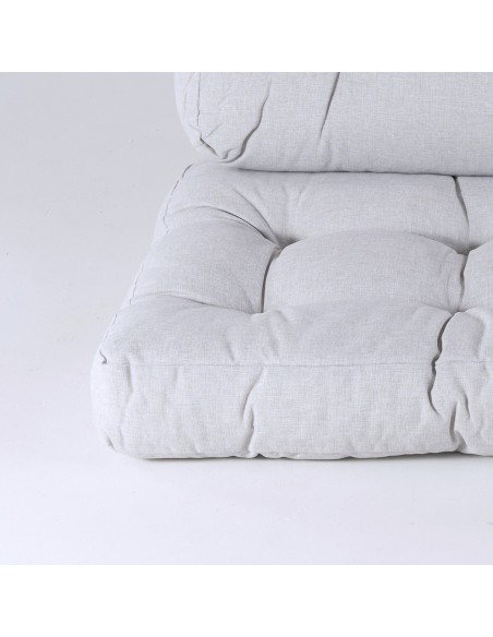 Cojin de palet asiento y respaldo olefin gris claro - Pack 2 unidades