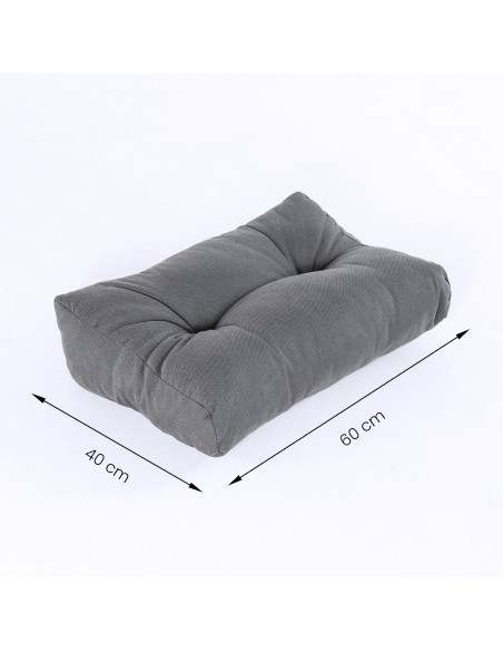 Cojin esquinero para sofa de palet olefin gris
