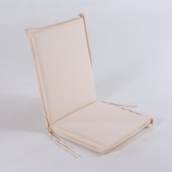 Almofada para cadeira reclinável de jardim bege padrão, removível, tamanho 92x42x4 cm