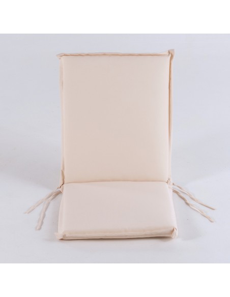 Coussin de position de chaise de jardin en teck standard beige