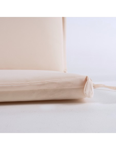 Coussin de position de chaise de jardin en teck standard beige