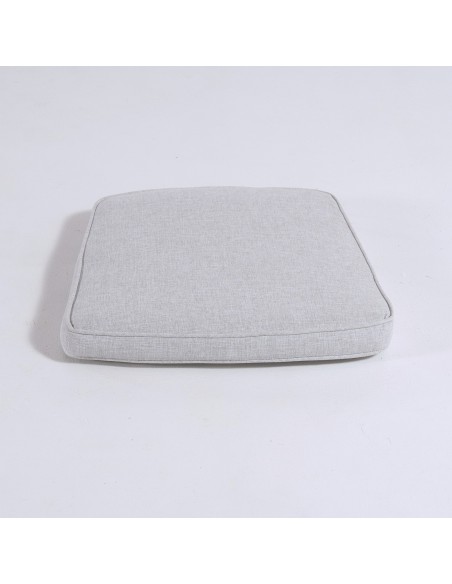 Almofada curva para cadeiras de jardim Olefina cor cinza claro Nao perde a cor Removivel Tamanho 45x47x5 cm