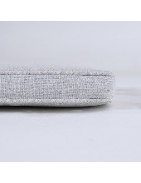 Almofada curva para cadeiras de jardim Olefina cor cinza claro Nao perde a cor Removivel Tamanho 45x47x5 cm