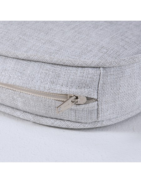 Almofada curva para cadeiras de jardim Olefina cor cinza claro Nao perde a cor Removivel Tamanho 45x47x5 cm