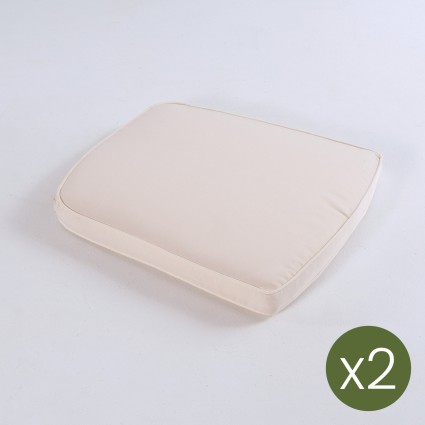 Coussin courbe d'exterieur standard beige - Pack 2 unites