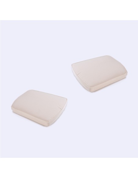 Coussin courbe d'exterieur standard beige - Pack 2 unites