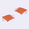 Pack 2 almofadas laranja para cadeiras de jardim, repelente de água, tamanho 37x37x5 cm