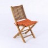 Pack 2 almofadas laranja para cadeiras de jardim, repelente de água, tamanho 37x37x5 cm