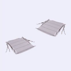 Pack com 2 almofadas de cor de pedra para cadeiras de jardim repelente de agua tamanho 37x37x5 cm 2