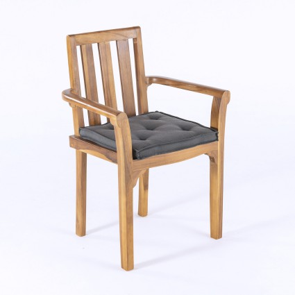 Cojin asiento 42 cm para jardin Olefin gris