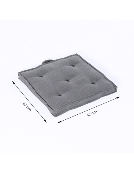 Cojin asiento 42 cm para jardin Olefin gris