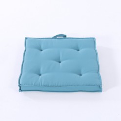 Almofada turquesa para cadeiras de jardim repelente de agua tamanho 42x42x5 cm 2