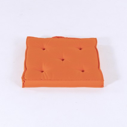 Pack 2 almofadas laranja para cadeiras de jardim repelente de agua tamanho 42x42x5 cm