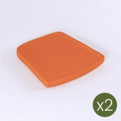 Cojín para jardín estándar curvado naranja - Pack 2 unidades