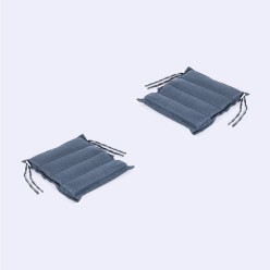 Pack 2 almofadas para cadeiras de jardim Olefina cor azul Nao perde a cor Dimensoes 37x37x5 cm 2