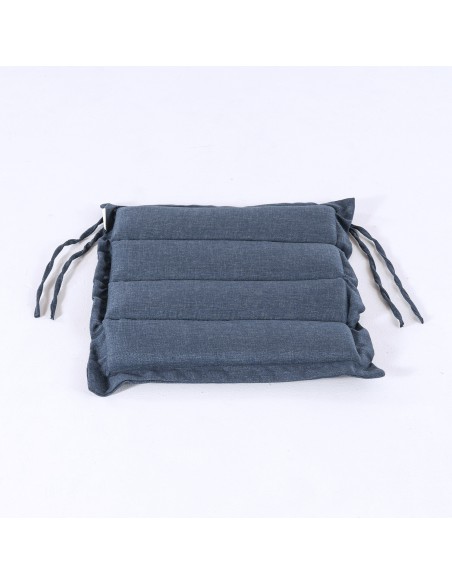 Cojin asiento de jardin 37 cm Olefin azul - Pack 2 unidades