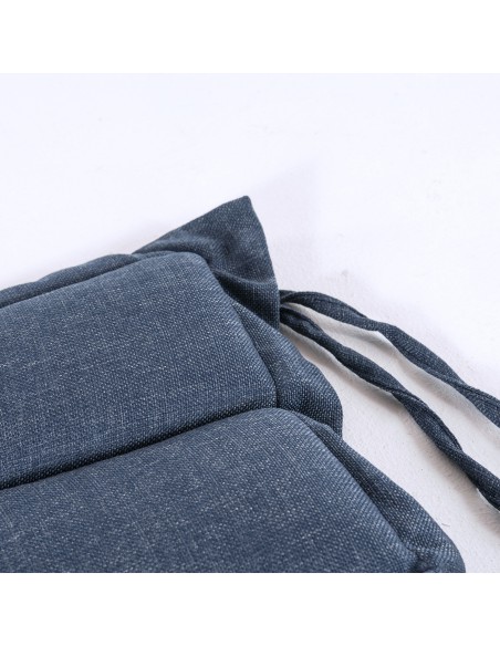 Cojin asiento de jardin 37 cm Olefin azul - Pack 2 unidades