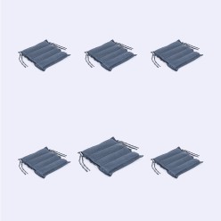 Cojin asiento de jardin Olefin azul de 37 cm - Pack 6 unidades 2