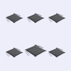Coussin d'assise pour jardin Olefin gris 37 cm - Pack 6 unites 2