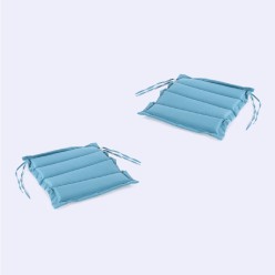 Coussin d'assise d'exterieur 37 cm Olefin gris clair - Pack 2 unites 2