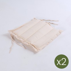 Coussin 37 cm exterieur standard beige - Pack 2 unites