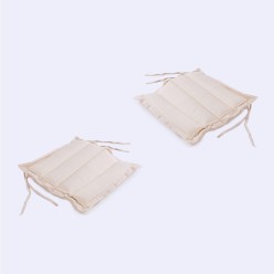 Pack com 2 almofadas bege para cadeira de jardim repelente de agua tamanho 37x37x5 cm 2