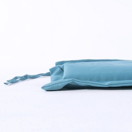 Almofada turquesa para cadeira de jardim repelente de agua medidas 37x37x5 cm