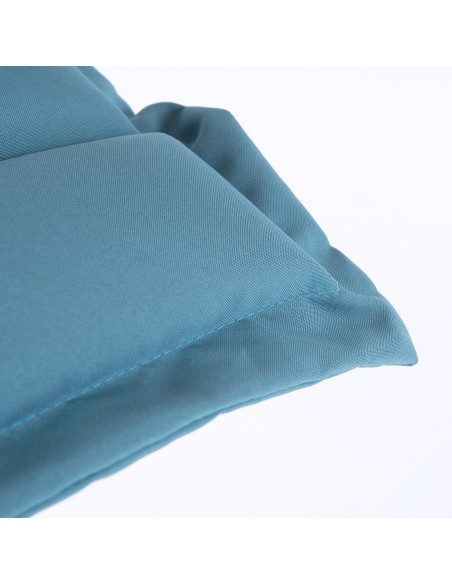 Almofada turquesa para cadeira de jardim repelente de agua medidas 37x37x5 cm