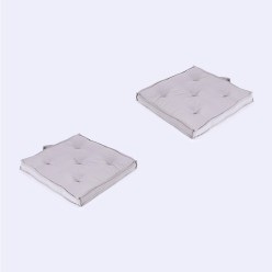 Pack com 2 almofadas de cor de pedra para cadeiras de jardim repelente de agua tamanho 42x42x5 cm 2