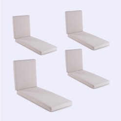 Coussin transat haute epaisseur de jardin Olefine brute - Pack 4 unites 2