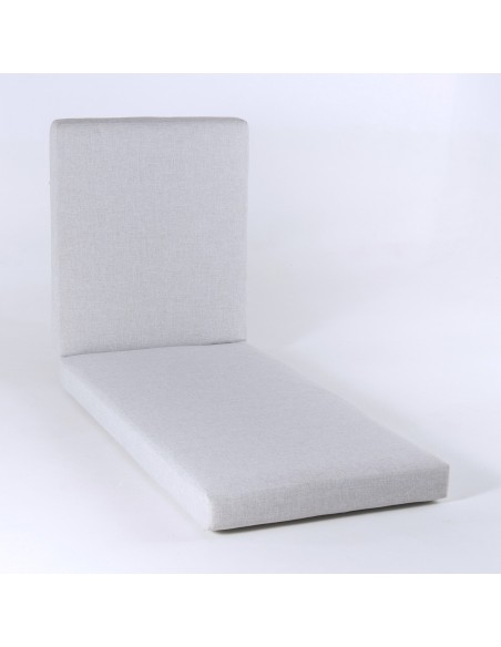 Cojin tumbona grueso de exterior olefin gris claro