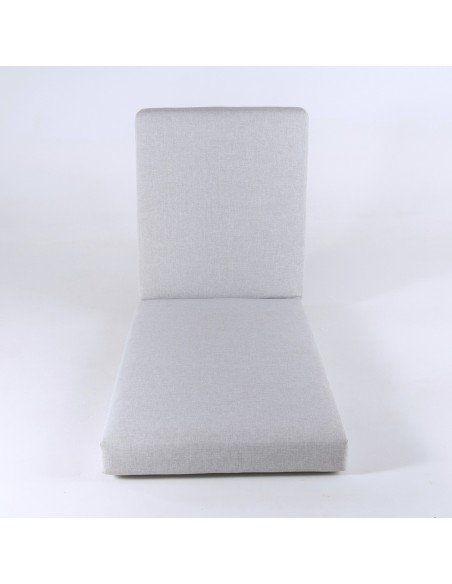 Cojin tumbona grueso de exterior olefin gris claro