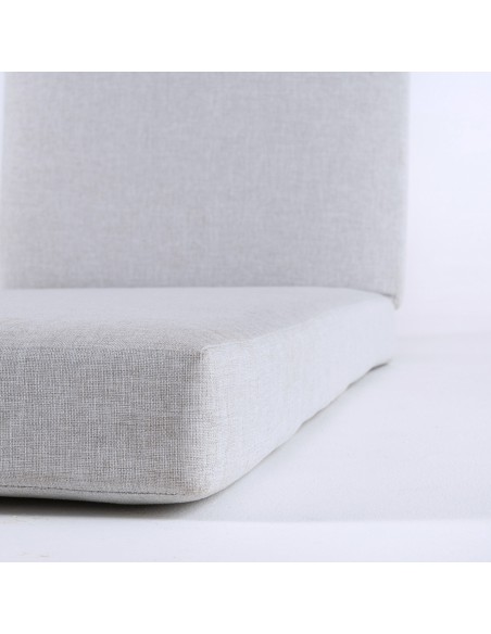 Cojin tumbona grueso de exterior olefin gris claro