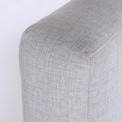 Pack de 2 almofadas de espreguicadeira de olefina ao ar livre cor cinza claro nao desbota removivel tamanho 190x60x10 cm