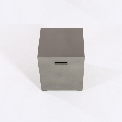 Banco de jardim quadrado de cimento