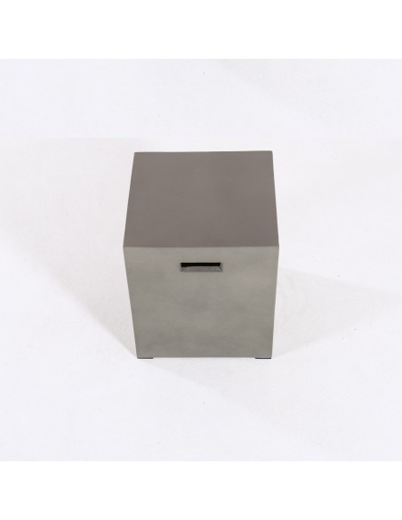 Banco de jardim quadrado de cimento