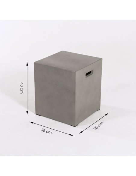 Banco de jardim quadrado de cimento