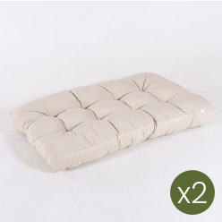 Almofadas de assento de baunilha para paletes - pack de 2 unidades