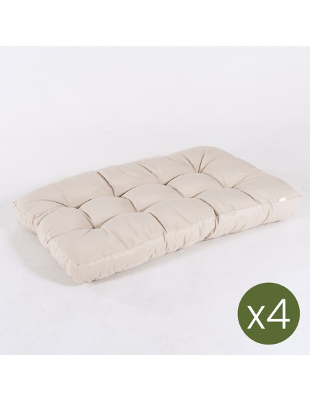 Almofadas de assento baunilha para paletes - pack de 4 unidades Almofadas de assento baunilha para paletes - pack de 4 unidades