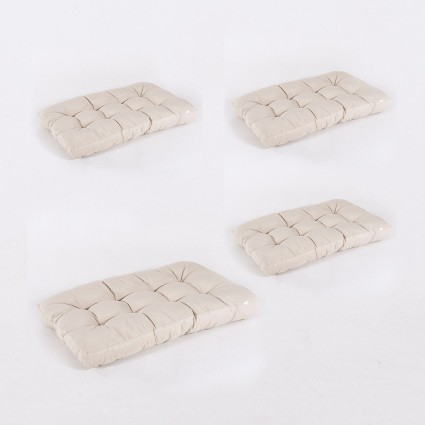 Almofadas de assento baunilha para paletes - pack de 4 unidades