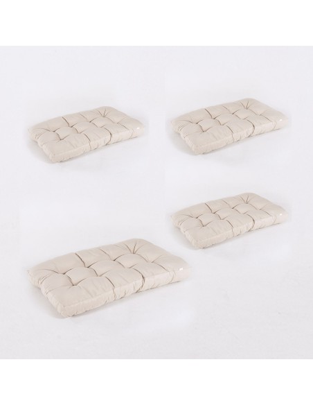 Almofadas de assento baunilha para paletes - pack de 4 unidades Almofadas de assento baunilha para paletes - pack de 4 unidades