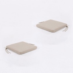 Coussin d'assise en olefine marron toaste pour exterieur - Pack 2 unites 2