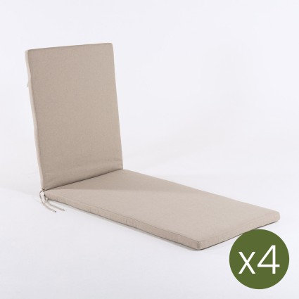 Almofada de espreguicadeira para jardim Olefina tostada marrom - pack de 6 unidades