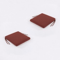 Coussin d'assise olefine rouge pour exterieur - Pack 2 unites 2